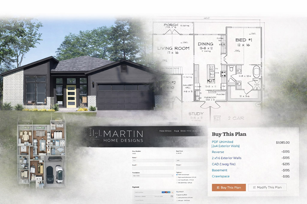 Buy House Plans Online Now: Secure Checkout and Instant Downloads from W.L. Martin Home Designs